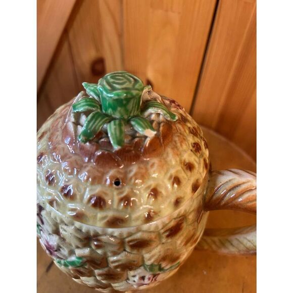 Vintage Japanese 7 Piece Tea Set Porcelain Pineapple Floral Design Read (5007) - Picture 10 of 16